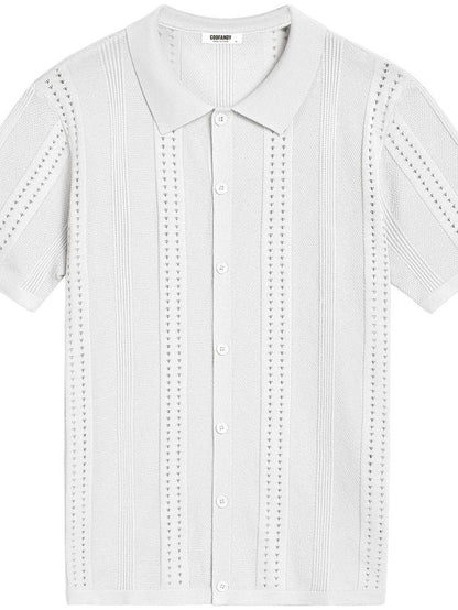 Men'swear Viscose Knit Short-Sleeve Polo Shirt