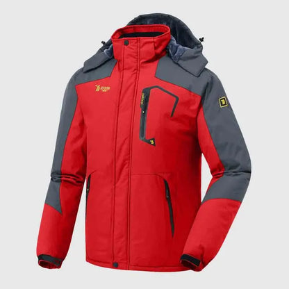 🔥Last day promotion⚡Men's Ski Snow Jacket  Waterproof Insulated Fleece Outdoor Mountain Hooded Winter Coat