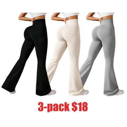 Women's High-Stretch Micro Flare Sweatpants – Soft Elastic Athleisure Gym Pants for Yoga & Casual Wear
