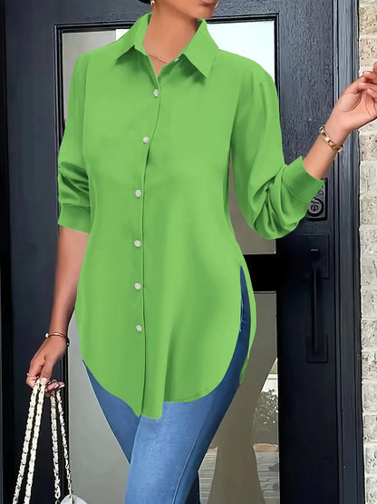Women's Long Sleeve Fitted Shirt for SUMMER