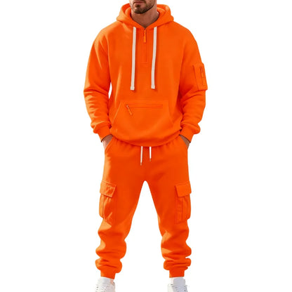 Men's 8-Pack Hoodie & Cargo Pants Tracksuit Set