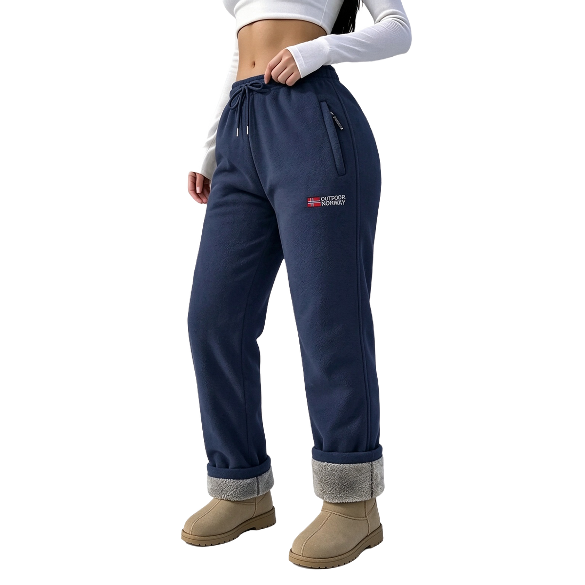 Women's Fleece-Lined Warm Long Pants