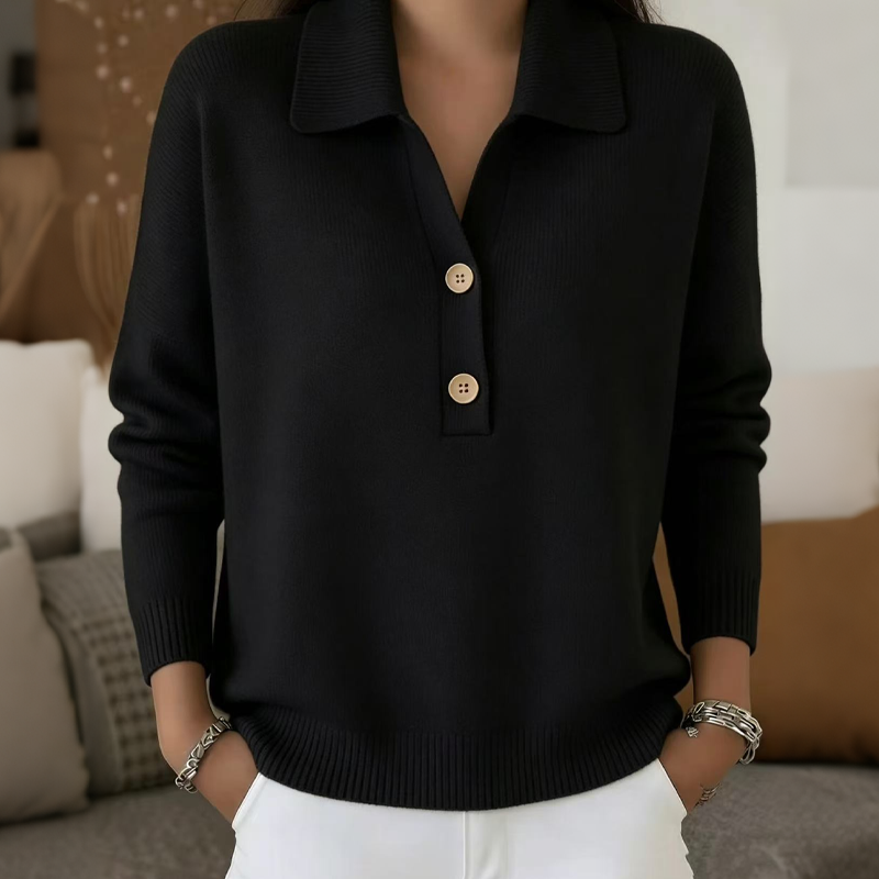 Belisara – Soft-Touch-Pullover mit V-Ausschnitt
