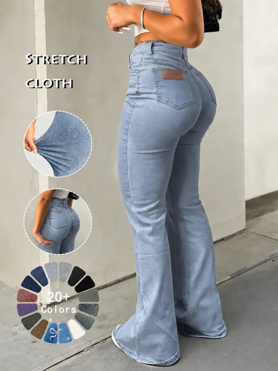 Women's High Waist Flare Leg Jeans