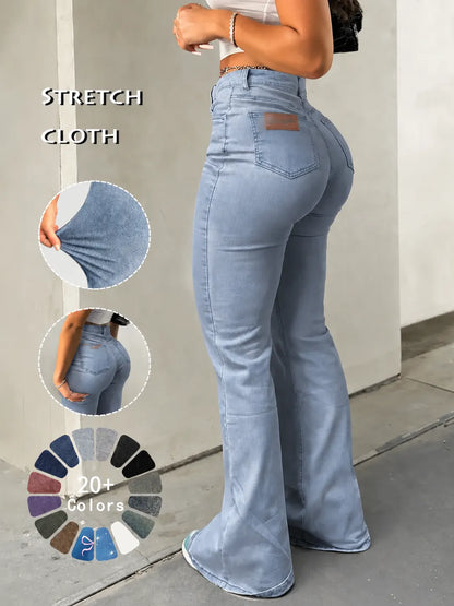 Women's High Waist Flare Leg Jeans
