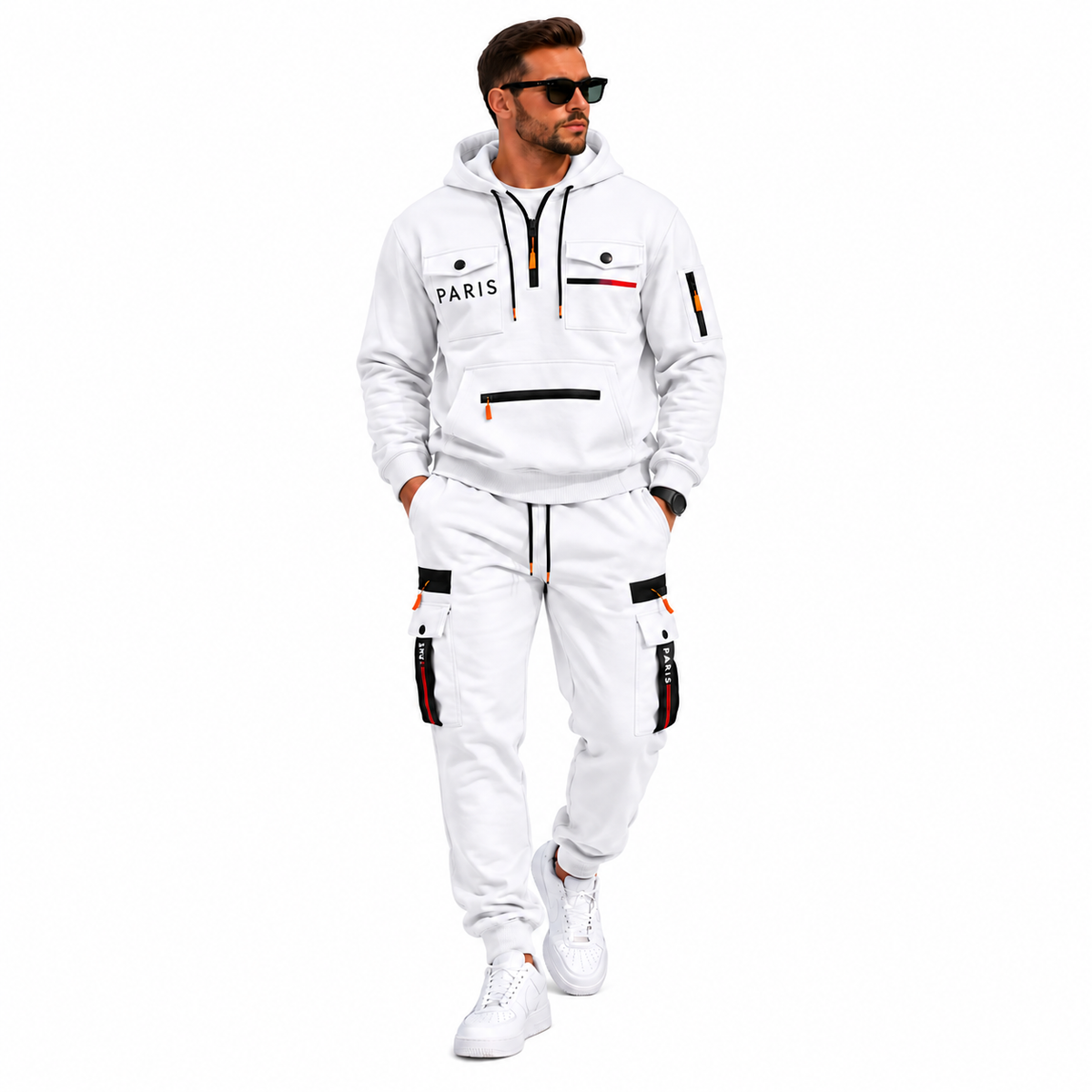 Men's 2-Piece Hoodie & Cargo Jogger Set