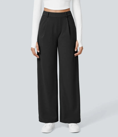 Big Spring Sale!High Waisted Side Pocket Straight Leg Work Pants