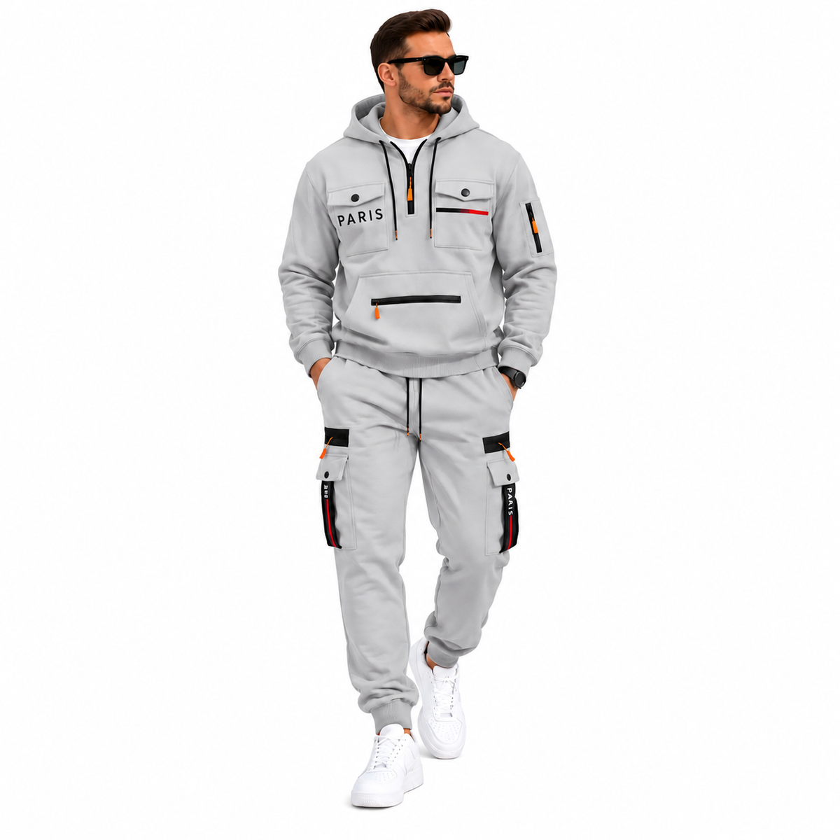 Men's 2-Piece Hoodie & Cargo Jogger Set