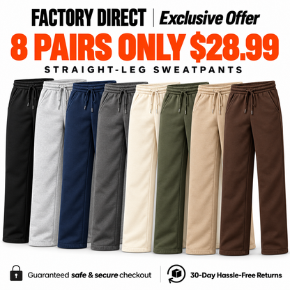 🍂 Unisex Classic Straight-Leg Sweatpants with Pockets 🔥 Everyday Comfort | Clearance Bundle Deal