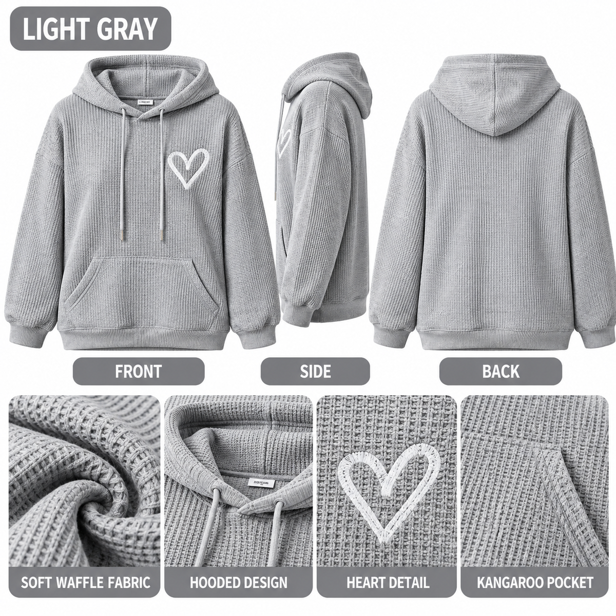 🏭 FACTORY LIMITED-TIME SALE ⚡ FINAL SALE – 6 FOR $24.99! WOMEN'S Cozy Waffle Knit Hoodies