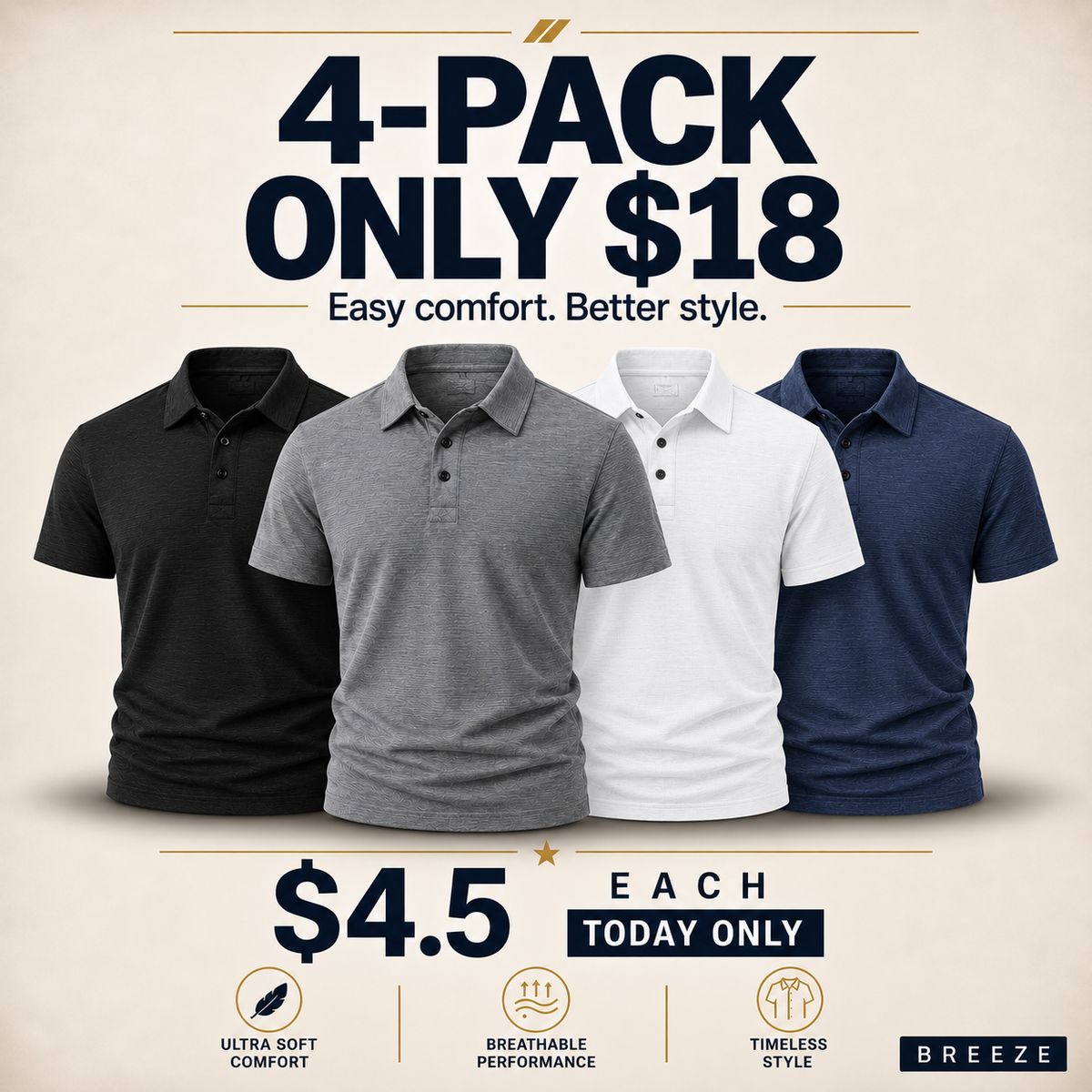 Androdex - Men's Ultra Comfortable Polo Shirt.