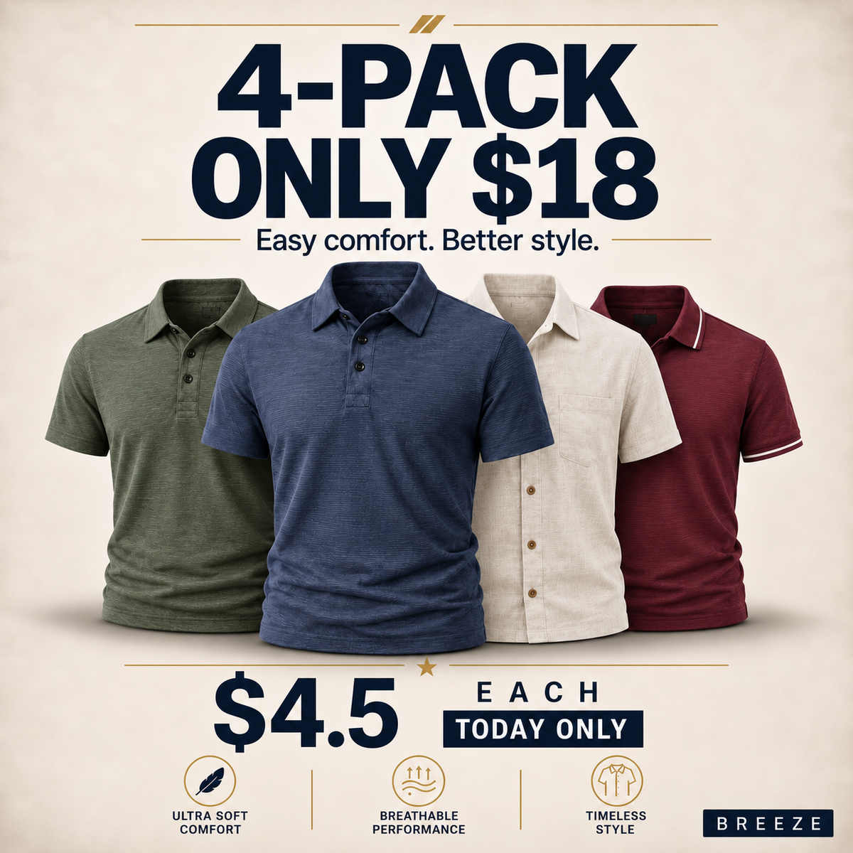 Androdex - Men's Ultra Comfortable Polo Shirt.