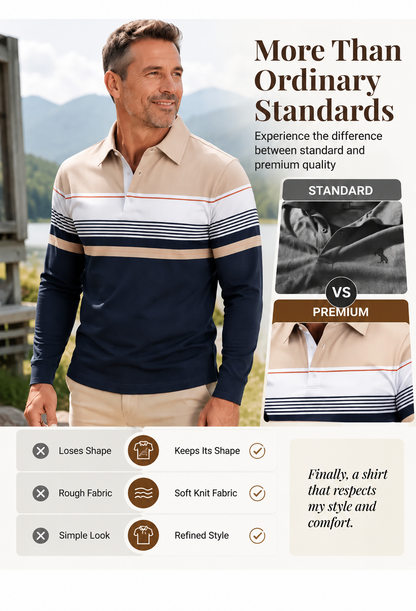 📢🎉50% off!!!🛍️✨Classic color-blocked striped top for men