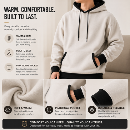 Men's Relaxed-Fit Pullover Hoodie