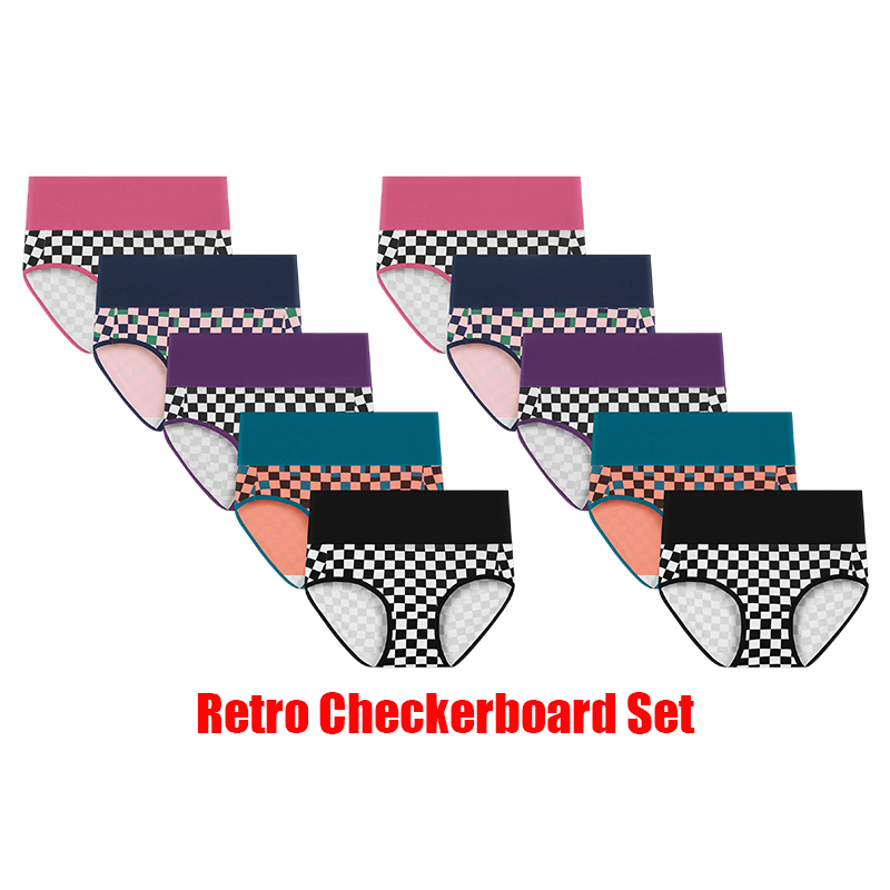10-Pack Women's High Waisted Cotton Panties – Soft Breathable Full Coverage Briefs
