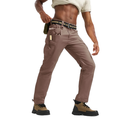 Men's Tactical Work Pants Multi-Pocket Water Resistant Cargo Pants Ripstop Hiking Military Construction Outdoor Pants 10 Pockets