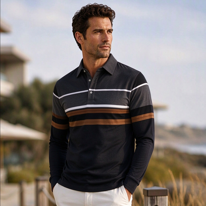📢🎉50% off!!!🛍️✨Classic color-blocked striped top for men
