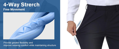 👍🔥Limited-Time Promotion-Stretch Dress Pants No Iron Golf Pants