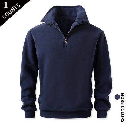 Men's Cozy Quarter-Zip Sweatshirts, Single or 2-Pack