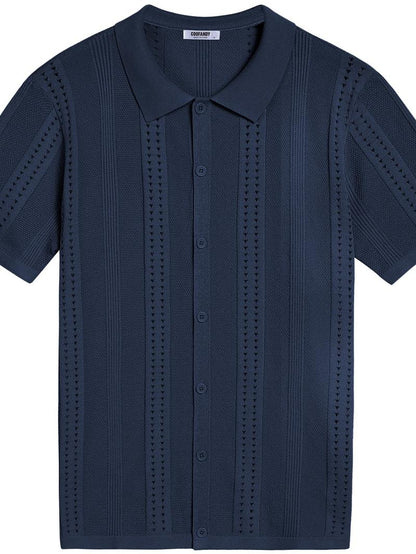 Men'swear Viscose Knit Short-Sleeve Polo Shirt