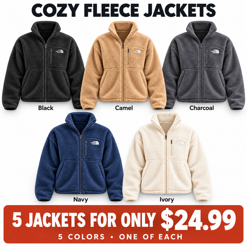 ❄️Warm Sherpa Fleece Jacket 🔥5 Pack $24.99