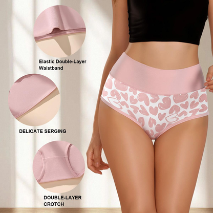 Women's 10-Pack High Waisted Tummy Control Panties – Pure Cotton Soft Seamless Hipster Briefs, Cute Full Print Comfort Underwear for Everyday Wear XS-XXXXL