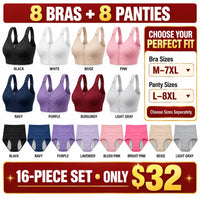 8 BRAS + 8 PANTIES TODAY ONLY $32($2 each)