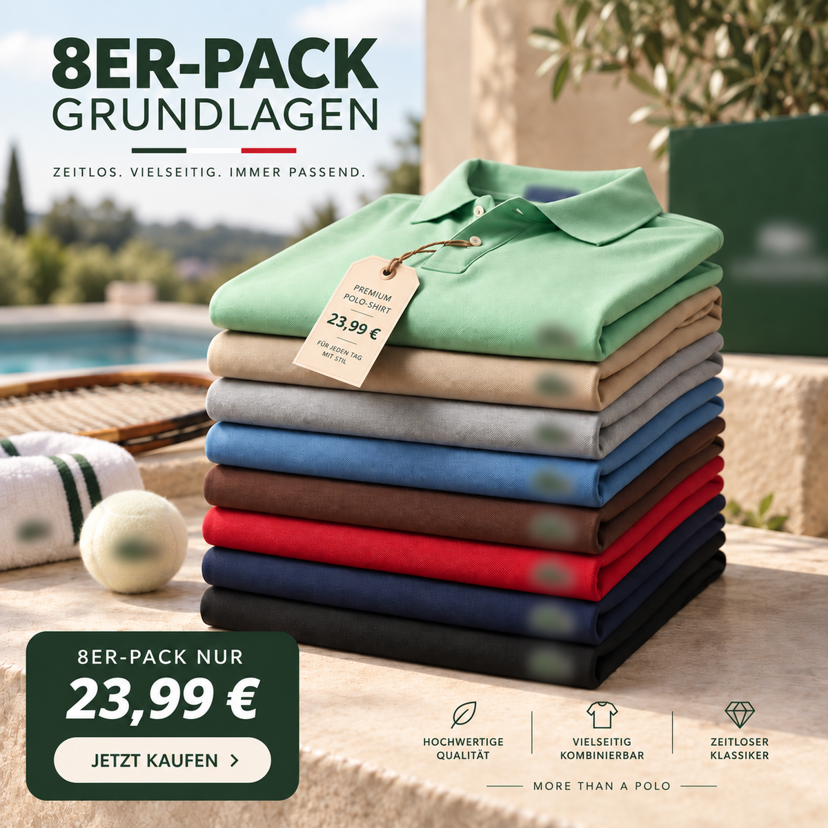 🔥Heute Räumungsverkauf – Herren-Poloshirt