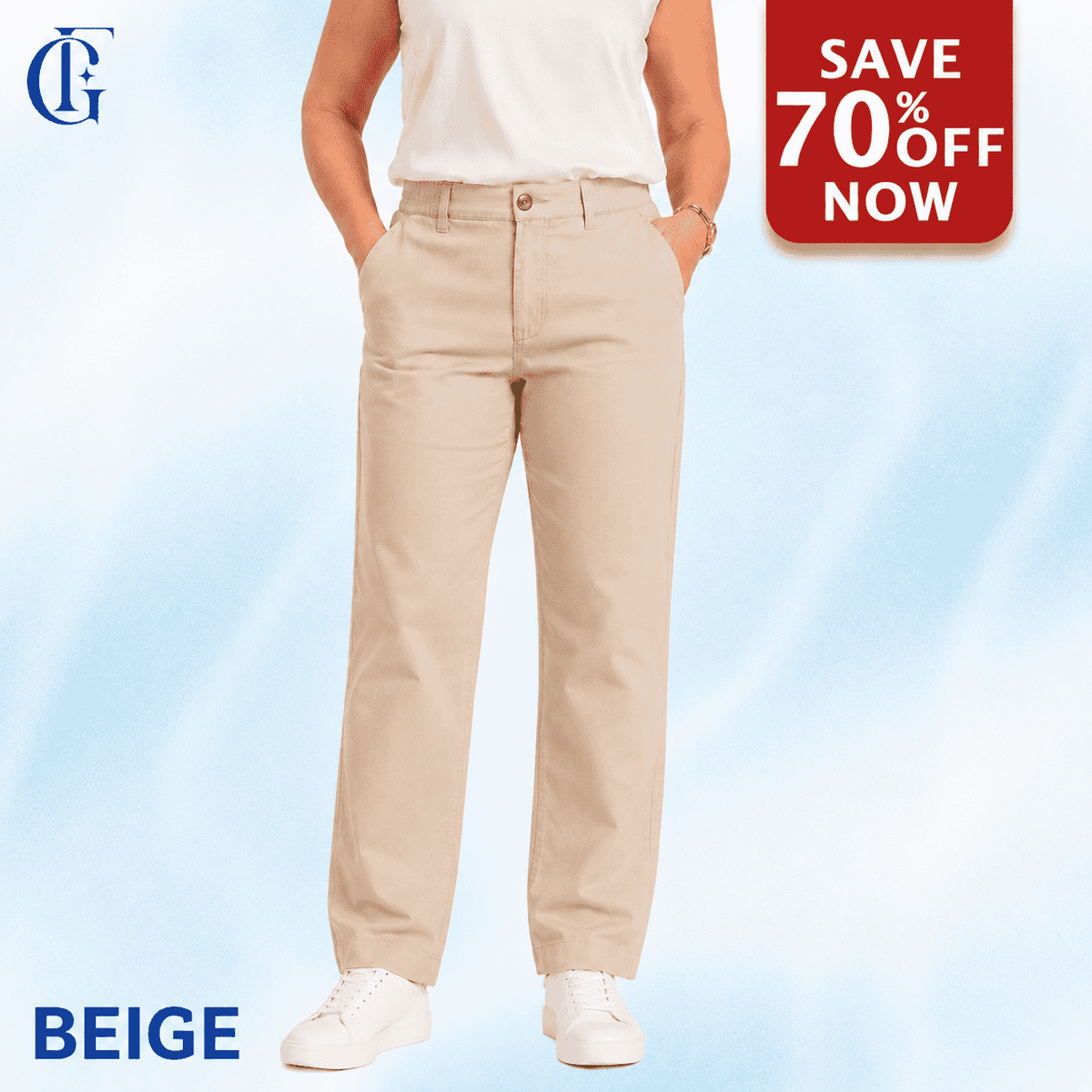 Women Multi-Pocket Stretch Comfort Pants