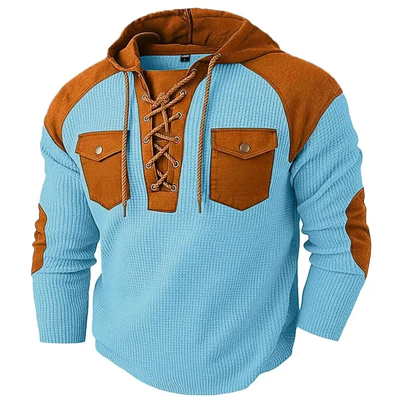 Men's Hooded Sweatshirt with Drawstring Pockets