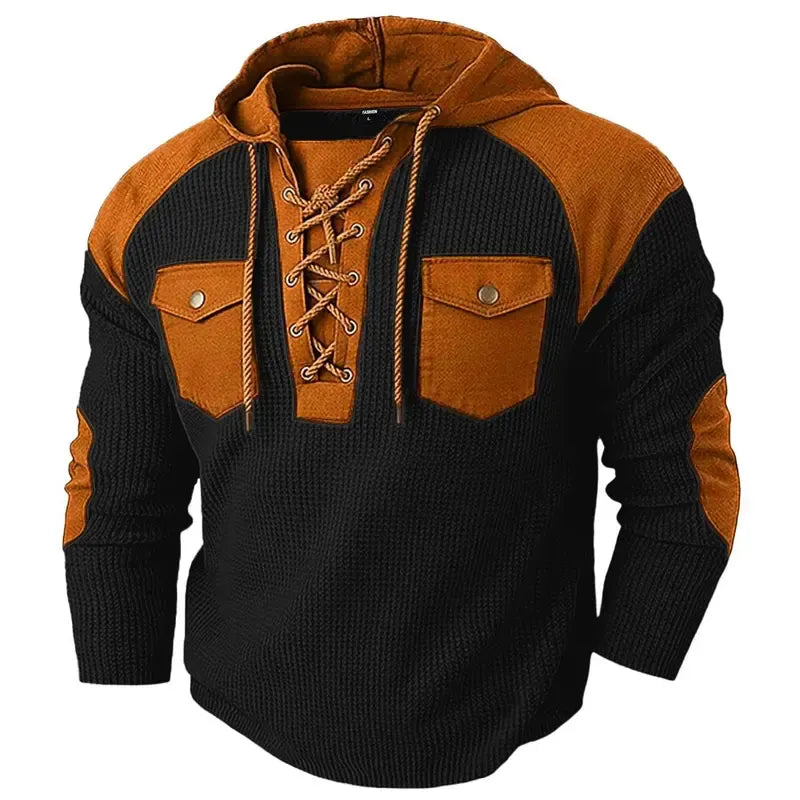 Men's Hooded Sweatshirt with Drawstring Pockets