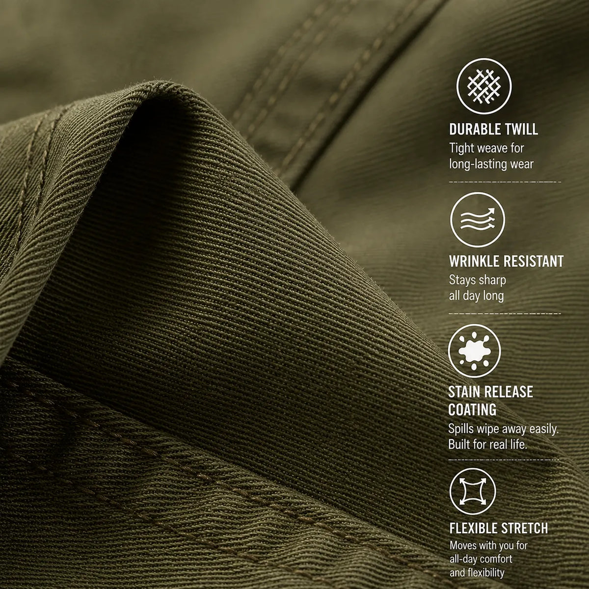 MEN’S DOUBLE KNEE STRAIGHT WORK PANTS