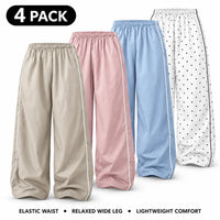 Khaki + Pink + Lightblue + White Dots