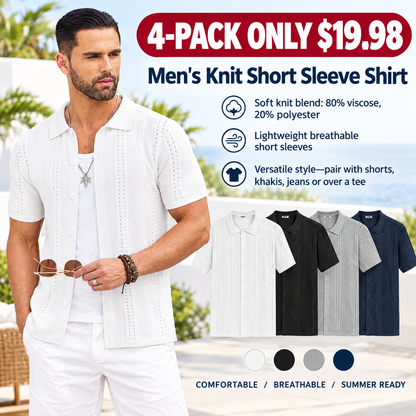 Men'swear Viscose Knit Short-Sleeve Polo Shirt