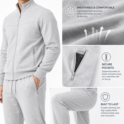 Men's Sport & Casual Tracksuit Set