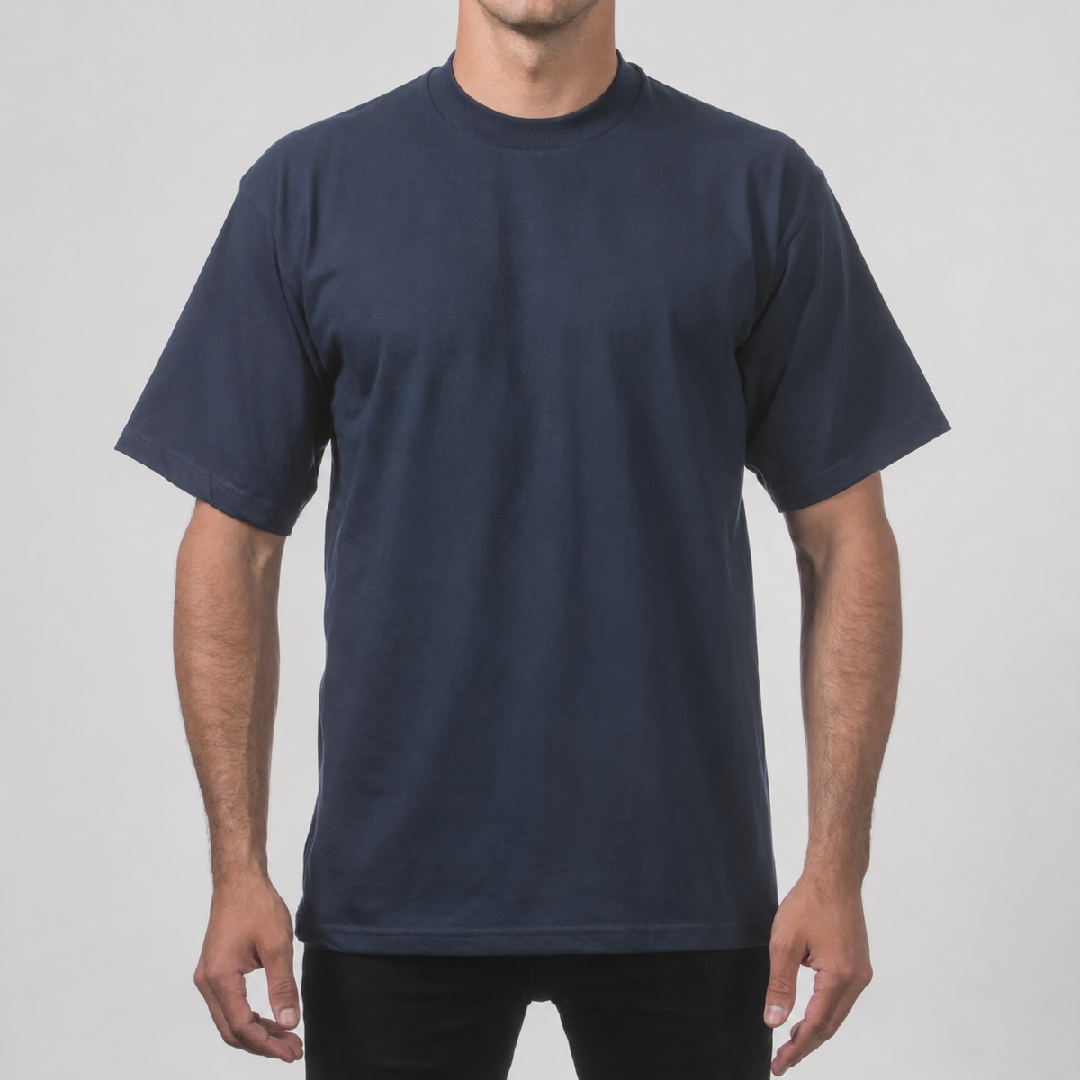 Men's Heavyweight Cotton Short Sleeve T-Shirt - Classic Plain Solid Basic Tee, Big & Tall Sizes XS-5XL