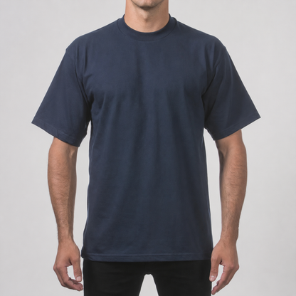 Men's Heavyweight Cotton Short Sleeve T-Shirt - Classic Plain Solid Basic Tee, Big & Tall Sizes XS-5XL