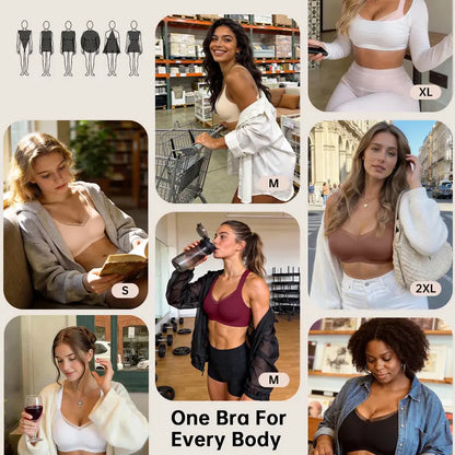 Women's Jelly Support Bra – Wirefree & Full Coverage