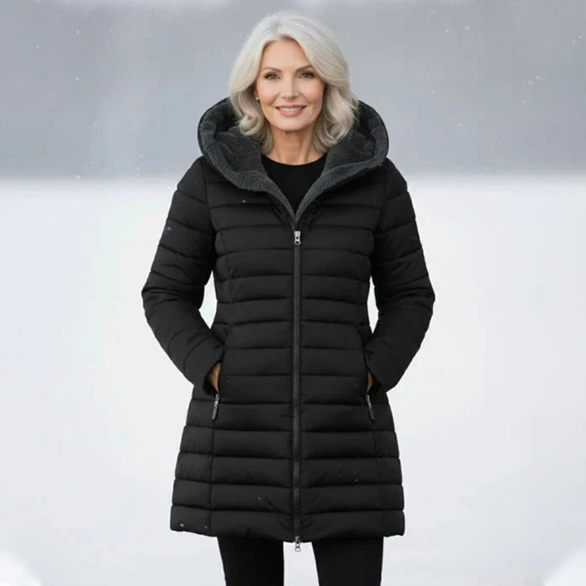 [LAST DAY SALE]-Quilted coat with fleece lining