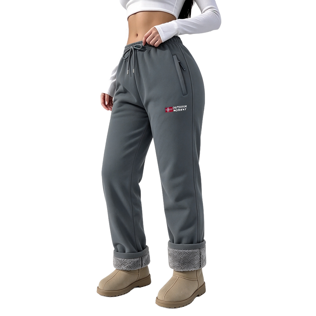 Women's Fleece-Lined Warm Long Pants