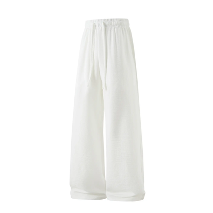 Men's Summer Lightweight Casual Retro Pants – Loose Fit Drawstring Breathable Pants for Indoor & Outdoor Wear