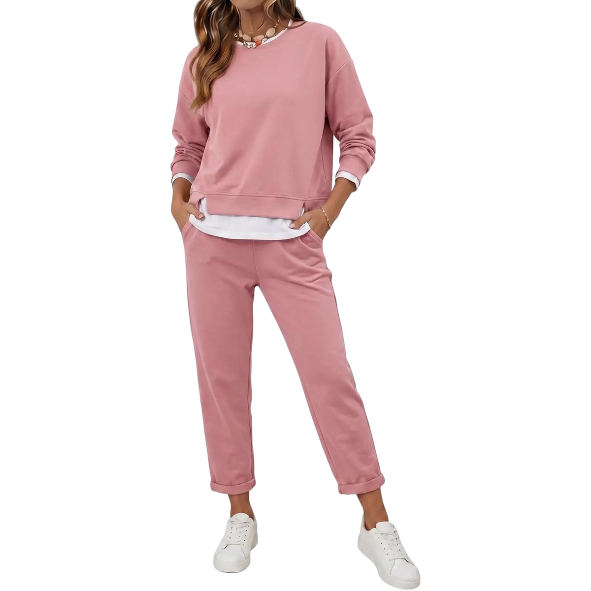 Women's Layering Crewneck Fleece Long