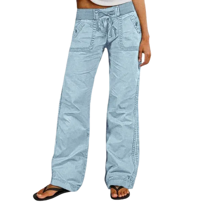 Women's High Stretch Mid Rise Straight Pants