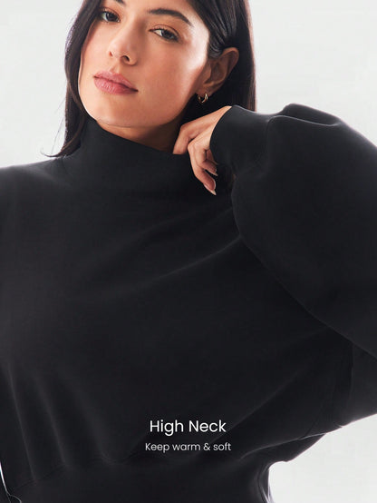Soft And Comfortable Crewneck Sweatshirt Wide-Leg Pants Set