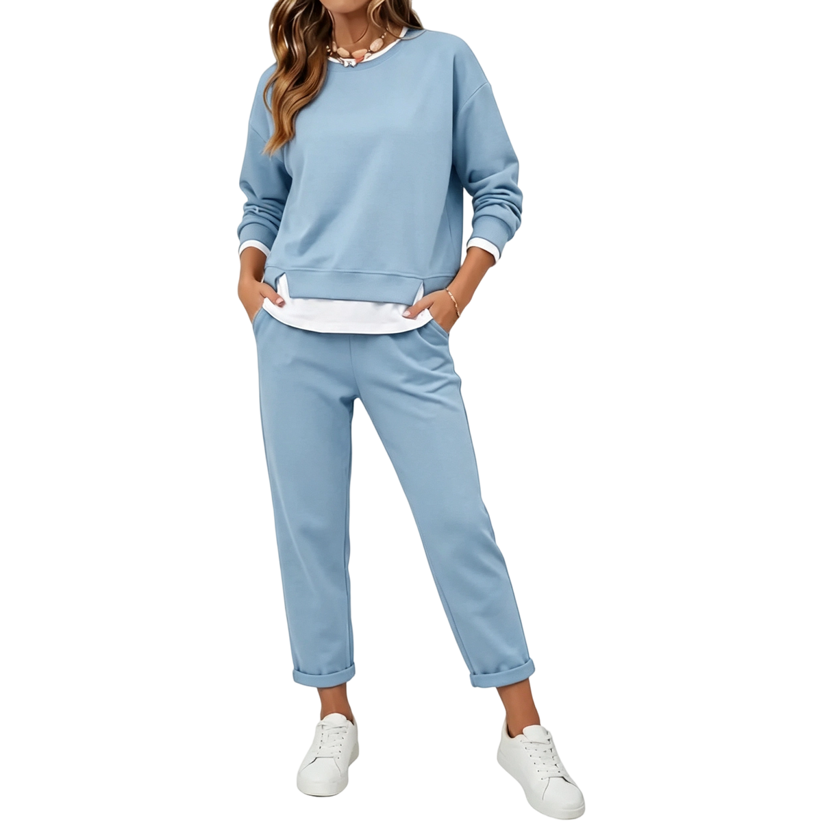 Women's Layering Crewneck Fleece Long
