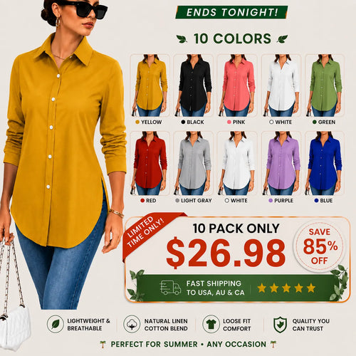 Women's Long Sleeve Fitted Shirt for SUMMER