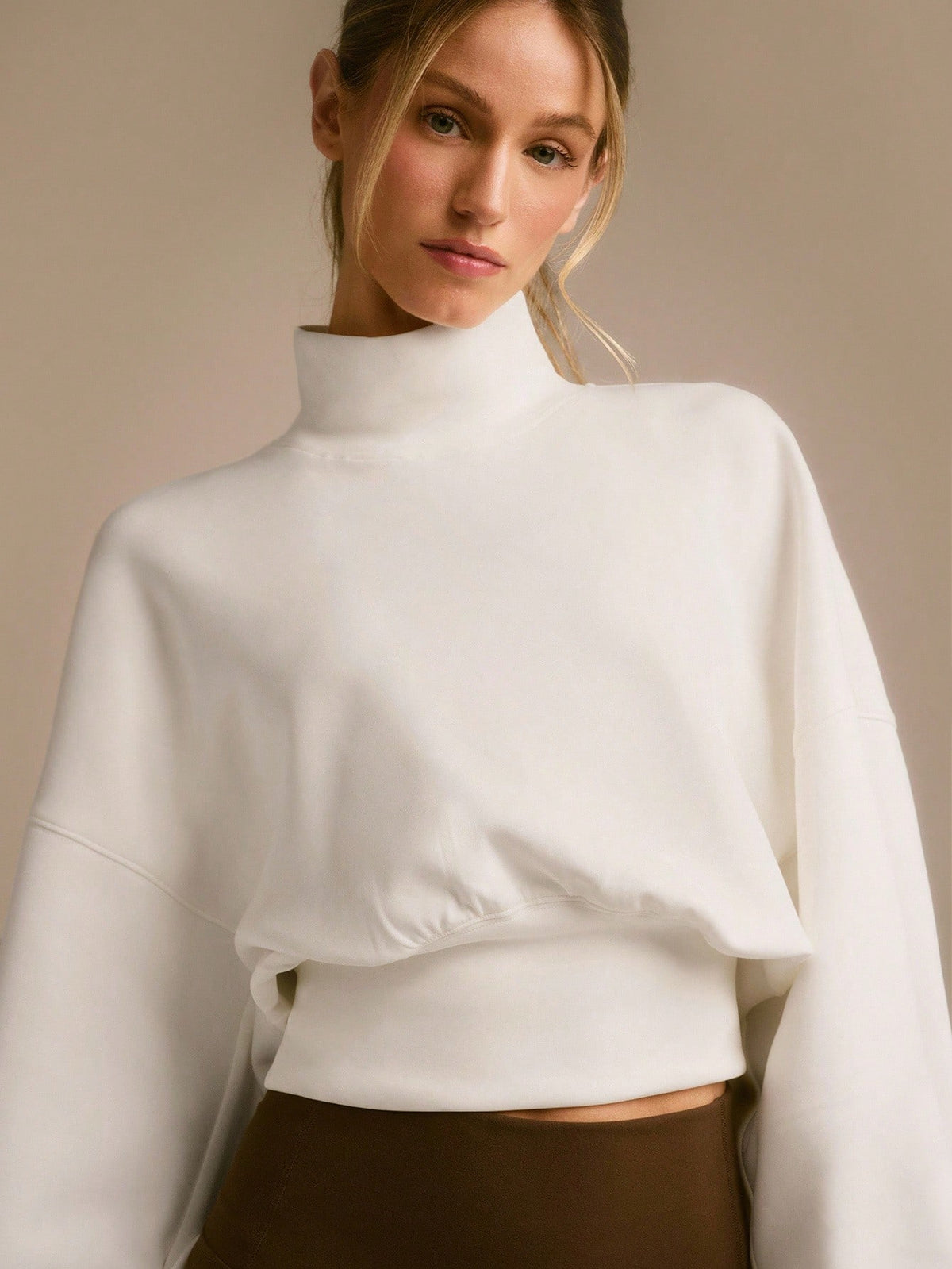 Soft And Comfortable Crewneck Sweatshirt Wide-Leg Pants Set