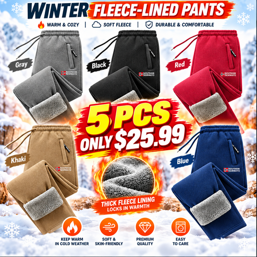 ❄️ Warm & Cozy Winter Pants for Men & Women⏳ 5 Fleece-Lined Thermal Pants for ONLY $25.99! 🔥