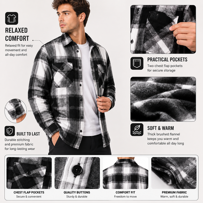 Men's Relaxed Plaid Flannel Shirt