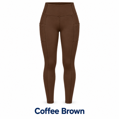 🍂 Women's High-Waist Fleece-Lined Pocket Leggings 🔥 Cozy Everyday Comfort | Clearance Bundle Deal